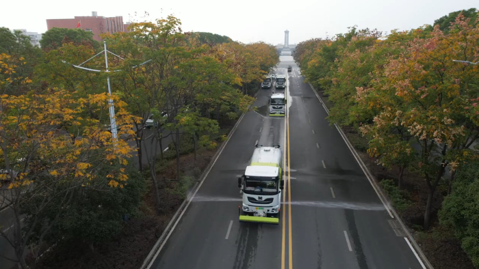 1+1＞2！徐工“洗掃清洗”黃金搭檔，還原美麗天門靚麗本色